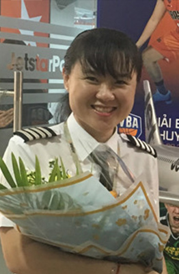 Jetstar Pacific có nữ cơ trưởng đầu tiên