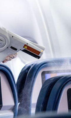 Delta sử dụng máy phun tĩnh điện để làm sạch tất cả các chuyến bay