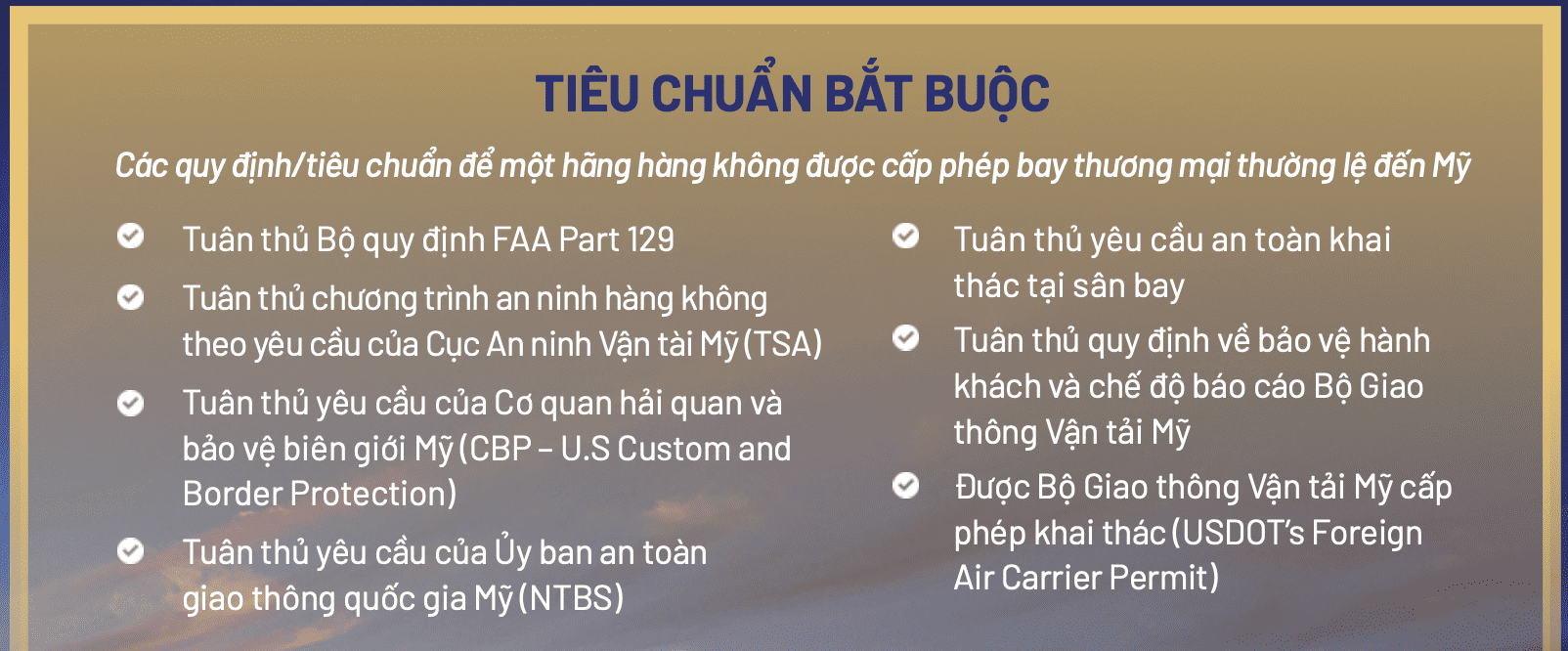 Tiêu chuẩn bắt buộc