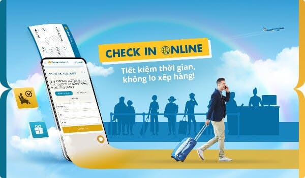 Tỷ lệ hành khách của Vietnam Airlines làm thủ tục trực tuyến chiếm khoảng 55% ở các sân bay lớn như Nội Bài, Tân Sơn Nhất, Đà Nẵng và trên 30% ở các sân bay địa phương