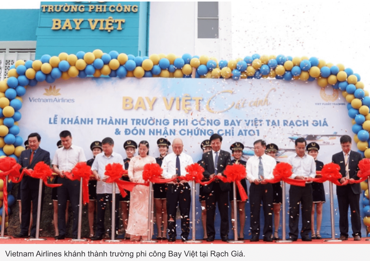 Vietnam Airlines khánh thành trường phi công Bay Việt tại Rạch Giá.